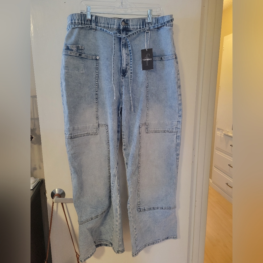 NWT Flamingals Wide-Leg Denim Jeans 4XL